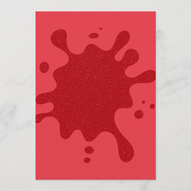 Tomato Red Glitter Splash Meny – Anpassningsbar (Framsida)