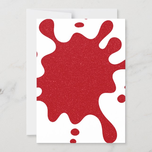 Tomato Red Glitter Stänk på White Magnet (Anpassni (Framsida)