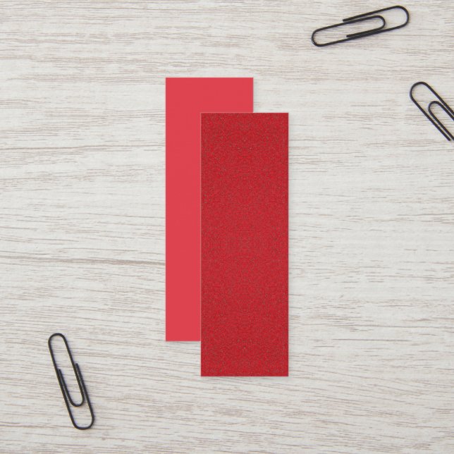 Tomato Red Halva Struktur Affärskort - Anpassa Mini Visitkort (Fram/Back In Situ)