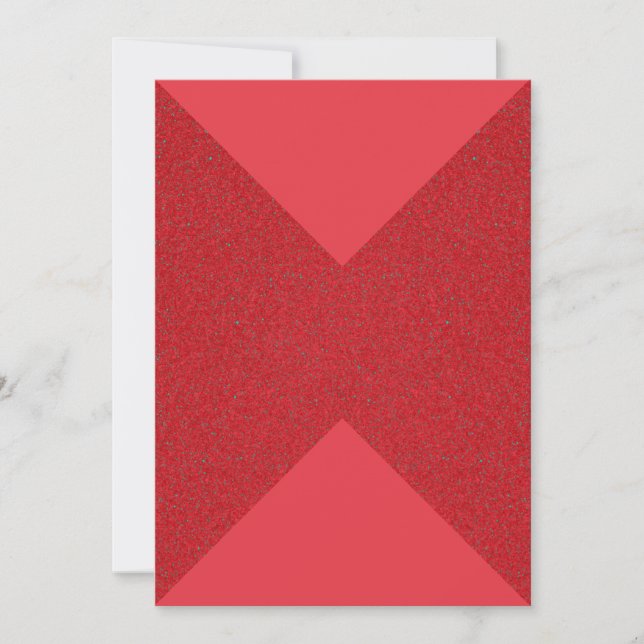 Tomato Red Hourglass Card - Anpassad design Spara Datumet (Framsida)