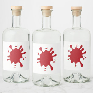 Tomato Red Ink Splash Vätskeetikett – Anpassningsb Spritflaskor Etikett
