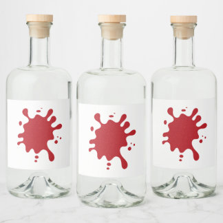 Tomato Red Ink Splash Vätskeetikett – Anpassningsb Spritflaskor Etikett