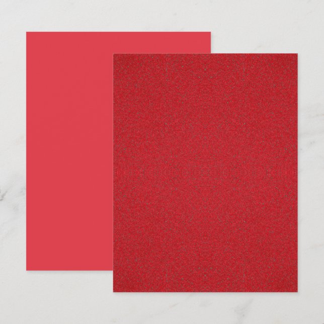 Tomato Red + Noise Flat Note Card - Anpassade Anteckningskort (Fram/baksida)