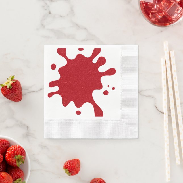 Tomato Red Paint Stänk Pappersservett - Anpassa (Insitu)