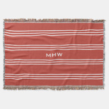 Tomato Red Rand anpassningsbar monogram proppfilt