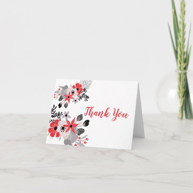 Tomato Red  Rosa Misty Lilac Blommigt Tack (Framsida)