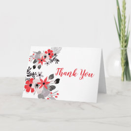 Tomato Red  Rosa Misty Lilac Blommigt Tack Kort