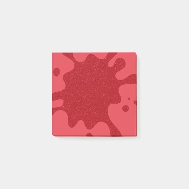 Tomato-Red Splash Custom Post-it® Notes Post-it Block (Framsida)