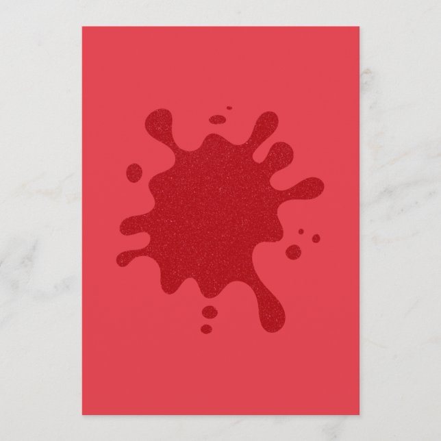 Tomato Red Splash Flat Meny Kort – Anpassningsbar (Framsida)