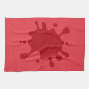 Tomato Red Splat Anpassningsbar Microfiber Towel Kökshandduk