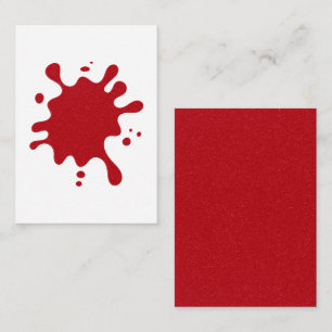 Tomato Red Splat Business-inmatningskort Anteckningskort