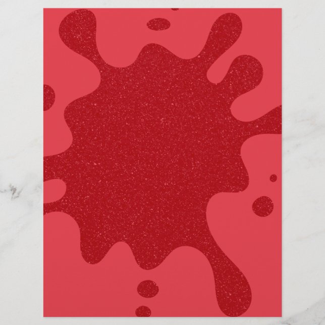 Tomato Red Splatter Anpassningsbar Flyer (Framsidan)