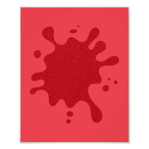 Tomato Red Splatter Art Affisch – Anpassningsbar Fototryck