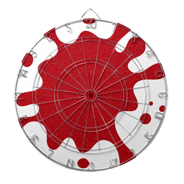Tomato Red Splatter Dartboard – Anpassningsbar Darttavla (Framsidan)