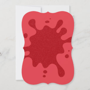 Tomato-Red Splatter Die-cut Note Card - Anpassa Anteckningskort