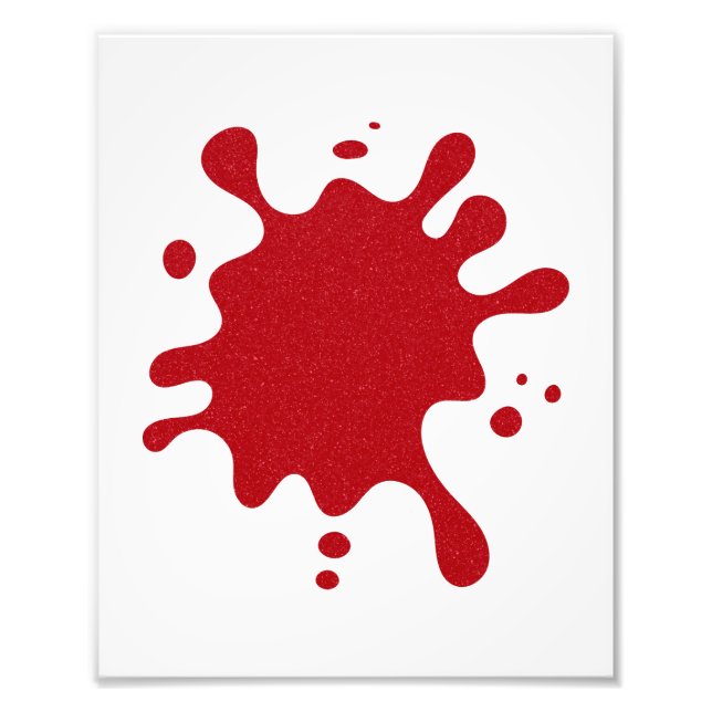 Tomato Red Splatter on White Poster – Customizable (Framsidan)