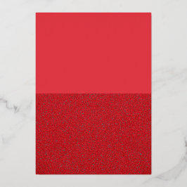 Tomato Red Split Folie Invitationskort – Anpassa