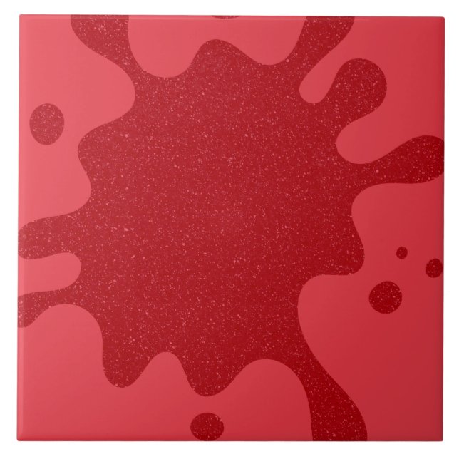 Tomato Red Stänk Anpassningsbar Ceramic Tile Kakelplatta (Framsidan)