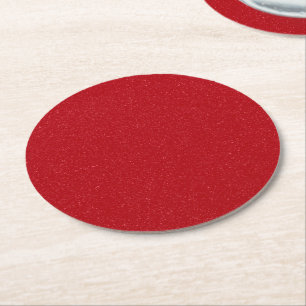 Tomato Red Statiskt Brus Anpassad Bricka Set Underlägg Papper Rund