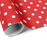 Tomato Red | Vita Polka-rotationsvarv Papper Presentpapper<br><div class="desc">Den här klassiska pricken från polka som omsluter papper är perfekt för dina behov av gåvor! Lägg en födelsedagspresent, babyduschgåva, möhippa, bröllop-gåva eller gåva till något annat särskilt tillfälle. Det är också ett underbart val för att slå in pappra hantverksprodukter: att slå in pappra kuvert, slå in papper buntning, slå...</div>