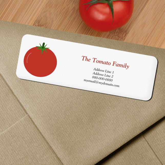 Tomato Return-adressetikett Returadress Etikett (Tomato Return Address Label)