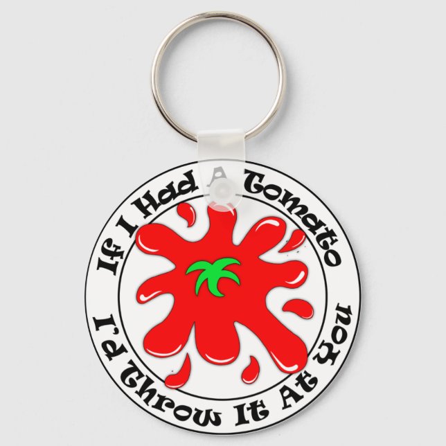 Tomato Round Keychain Nyckelring (Framsida)