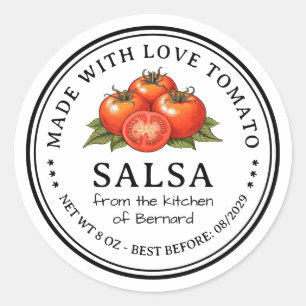 Tomato Salsa Konserverad Etikett