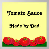Tomato Sauce Anpassningsbar Label Art Skriv ut