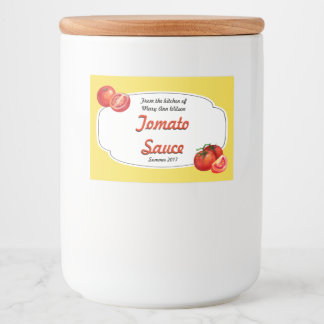 Tomato Sauce Canning Label Mat Etiketter