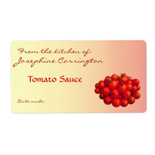Tomato Sauce Canning Labels Fraktsedel