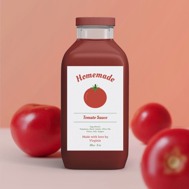 Tomato Sauce Flaska etikett Sticker (Tomato Sauce Bottle Label Sticker)