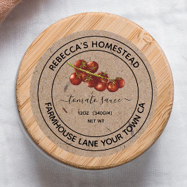 Tomato Sauce Kraft Papper Canning Burk etiketter