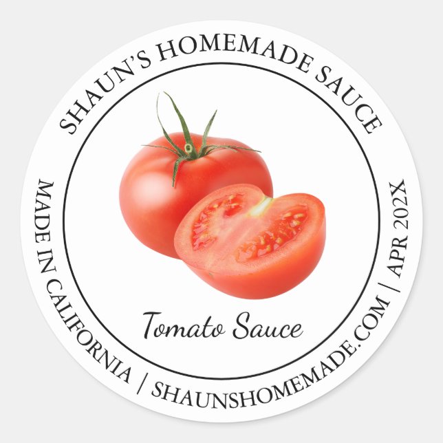 Tomato Sauce Modern etikett (Framsida)