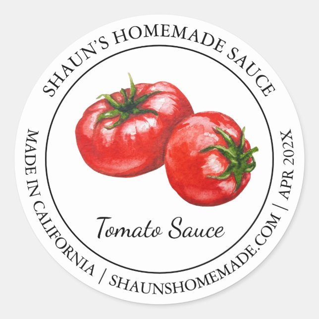 Tomato Sauce Modern etikett (Framsida)