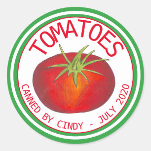 Tomato Sauce Tomatis Vegetables Kanning konservera Runt Klistermärke