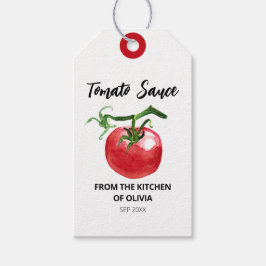 Tomato Sauce Watercolor Presentetikett
