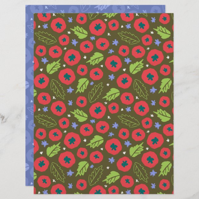 Tomato Scrapbook Papper (Fram/baksida)