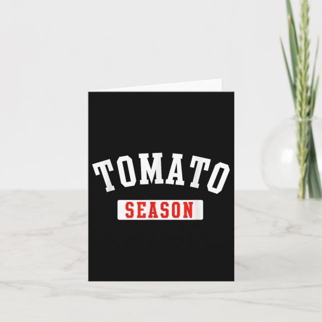 Tomato Season Funny Tomato  Vegetables Fa Kort (Framsida)