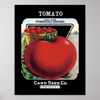 Tomato Seed Packet Label Poster