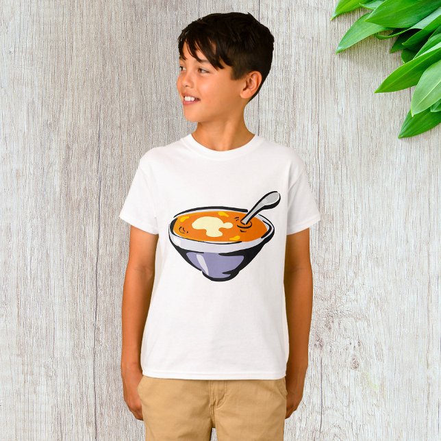 Tomato Soppa Bowl med Spoon T Shirt (Skapare uppladdad)