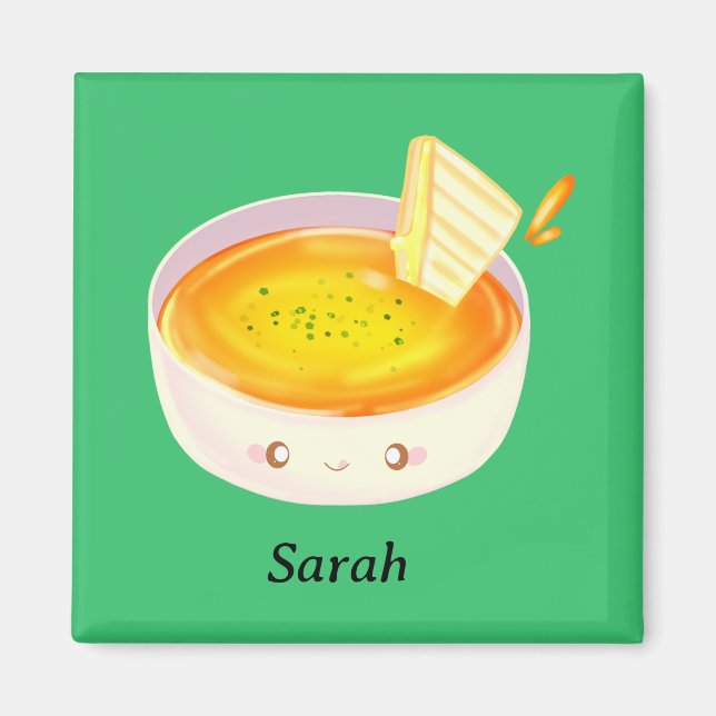 Tomato Soppa och Grilled Cheese Sandwich Magnet (Framsidan)