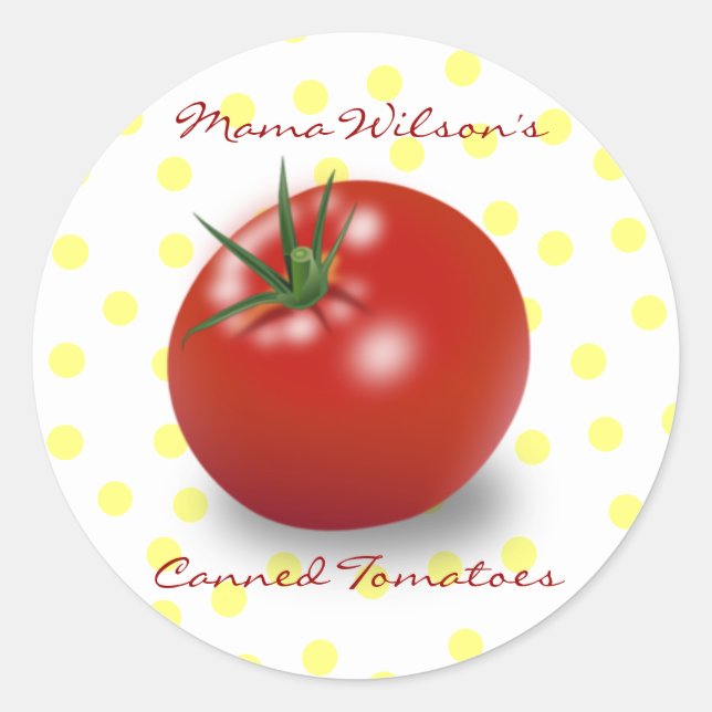 Tomato Stickers Runt Klistermärke (Framsida)