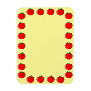 Tomato Teckning Gräns Blank Anpassningsbar Text Magnet