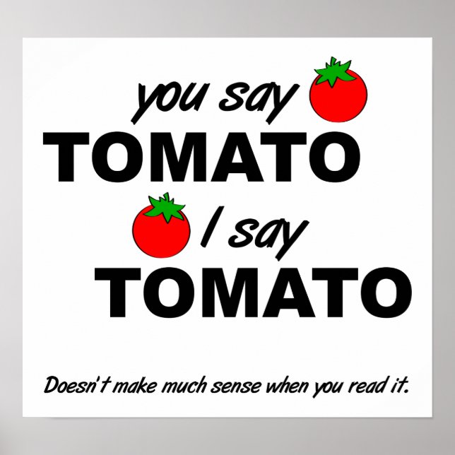 Tomato Tomato Funny Poster (Framsidan)