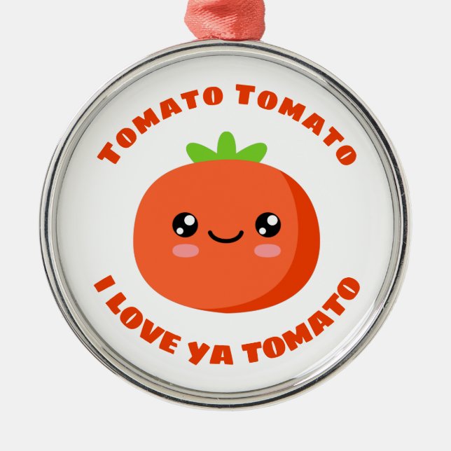 Tomato Tomato I kärlek ya Tomato Julgransprydnad Metall (Framsidan)