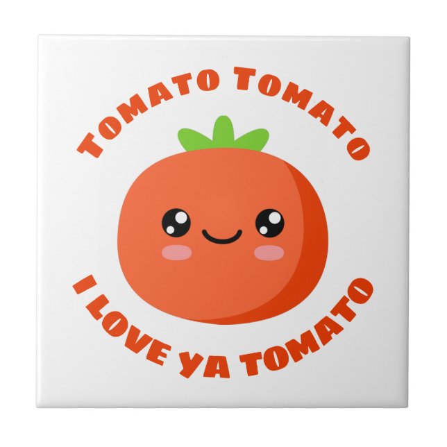 Tomato Tomato I kärlek ya Tomato Kakelplatta (Framsidan)