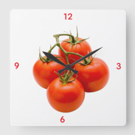 Tomato Wall Clock Fyrkantig Klocka