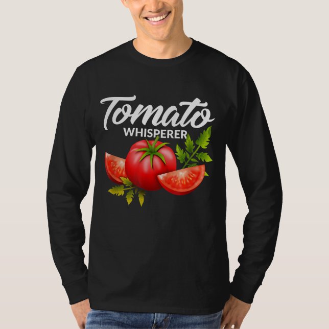 Tomato Whisperer  Tending Garden Farm T Shirt (Framsida)