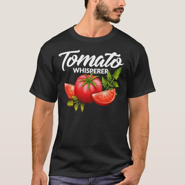 Tomato Whisperer  Tending Garden Farm T Shirt (Framsida)