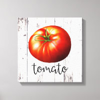 TOMATO White Wood Rustic Farmhouse Kitchen Art